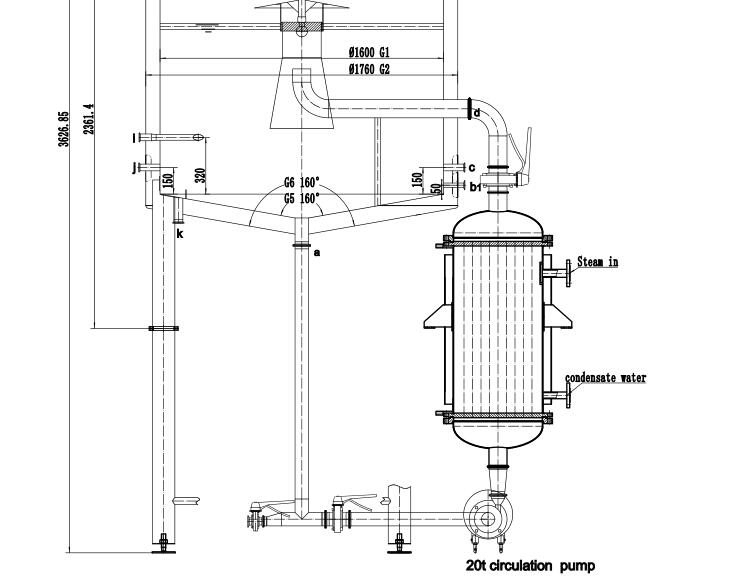 <b>Heating wort by external Calandria</b>